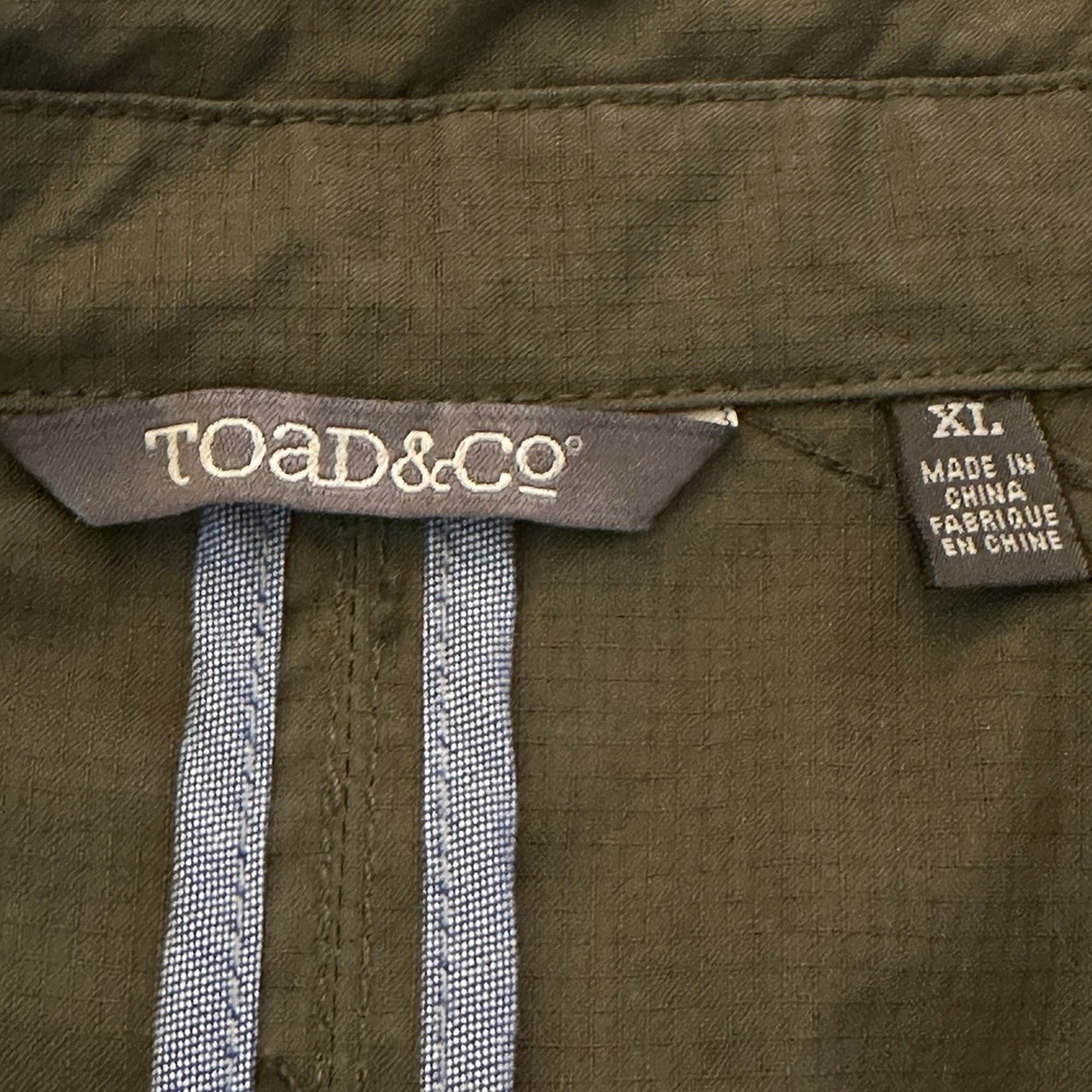 Toad&Co Men's XL Transverse ShirtJacket Full Zip Olive Green Lightweight Shacket - Picture 12 of 13